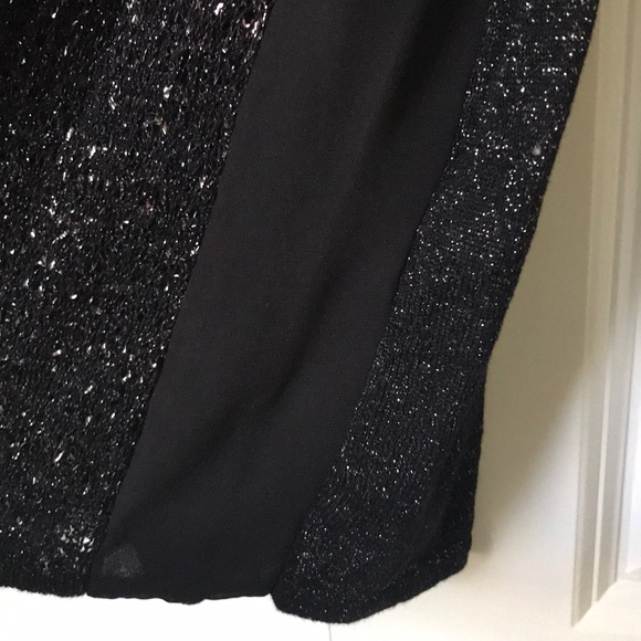 CHICO’S BLACK AND GLITTER SWEATER - Picture 3 of 4